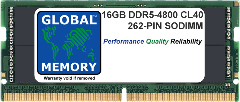 16GB DDR5 4800MHz PC5-38400 262-PIN SODIMM MEMORY RAM FOR DELL LAPTOPS/NOTEBOOKS